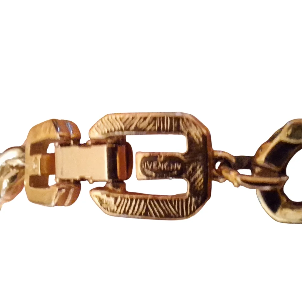 Vintage GIVENCHY Gold Toned  Heavy  Chain Link Necklace 37 inches Statement 8 OZ - Picture 7 of 11